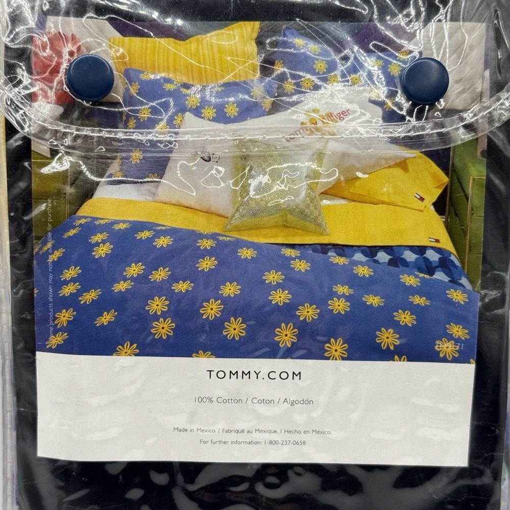 Tommy Hilfiger Standard Pillow Sham Yellow Striped 2001 new In‎ Package Cotton - Picture 9 of 9